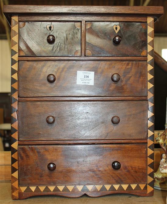 Victorian mahogany miniature chest